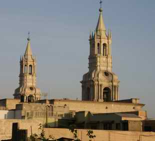 Church towers in Arequipa