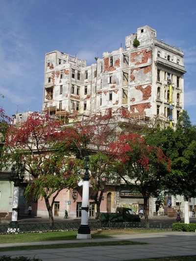 crumbling building