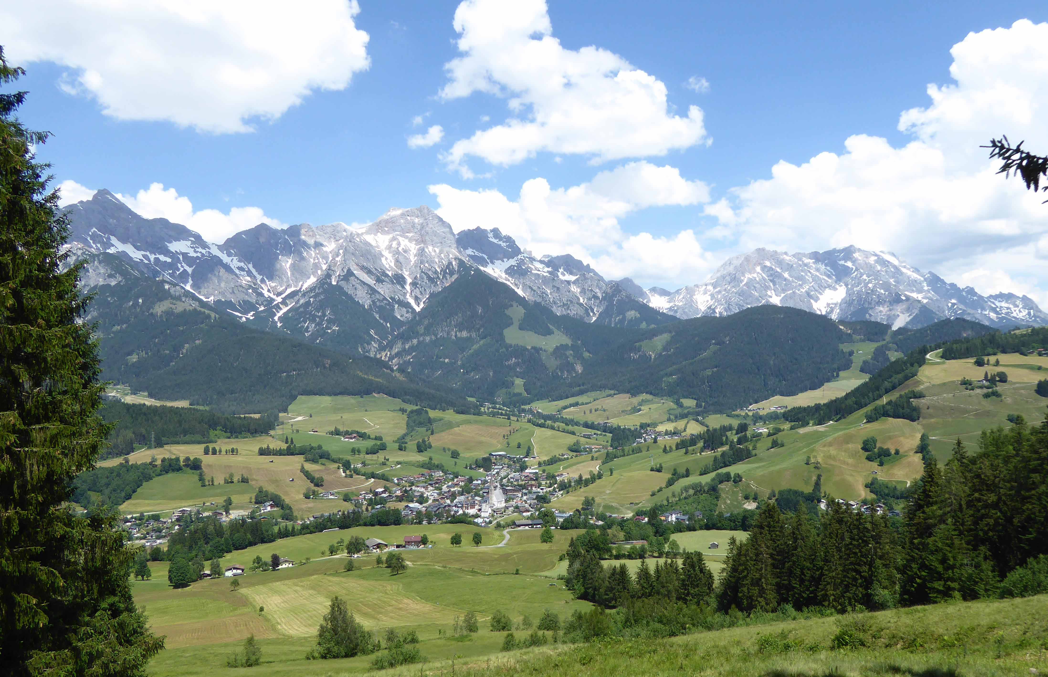 View across to mountains