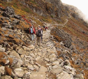 on the trail