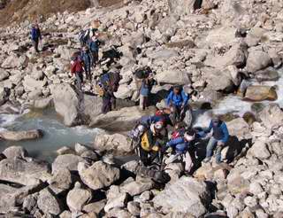 crossing a stream