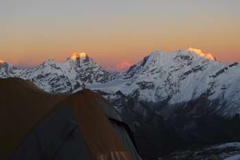 Sunset at Mera high camp