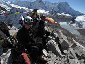 on the top