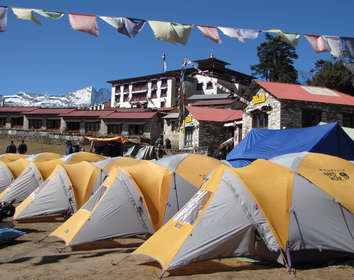 camp site by monastery