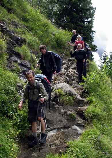on the trail